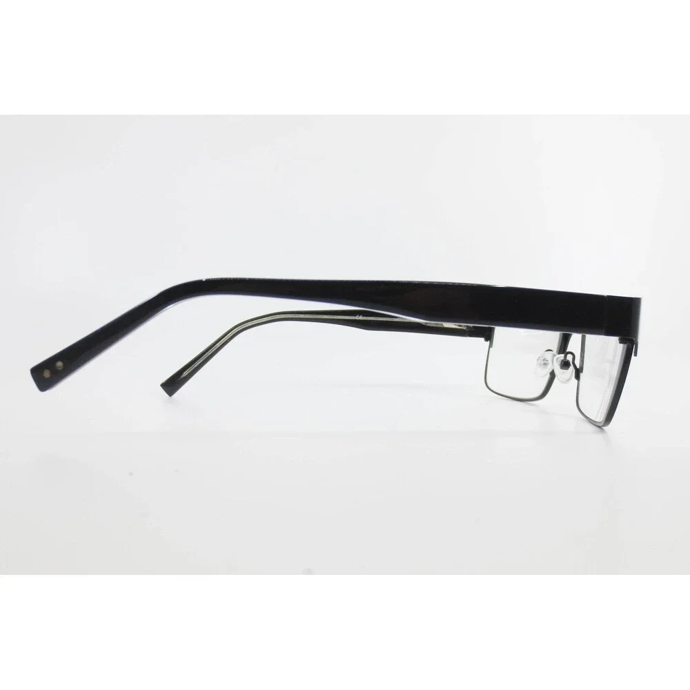 Black Rectangular Eyeglass Frames 57-18-150 Triple Bridge Modern Designer Style